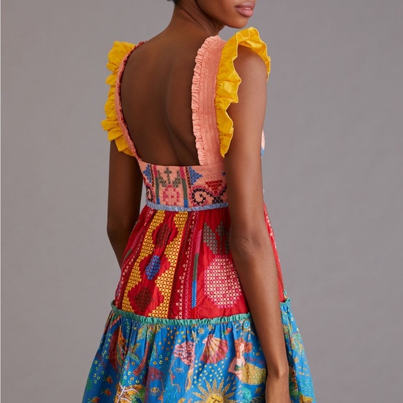 FARM Rio Colorblocked Mini Dress Size medium - Picture 3 of 13